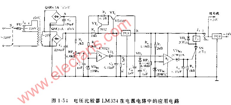 <b class='flag-5'>电压</b><b class='flag-5'>比较</b>器LM534在电源<b class='flag-5'>电路</b>中的应<b class='flag-5'>用电路</b>