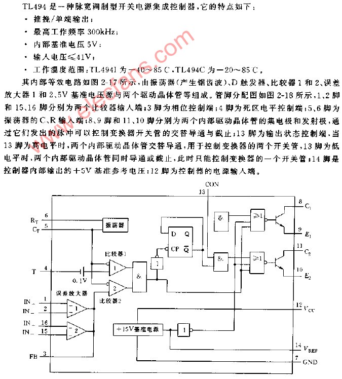 <b class='flag-5'>TL494</b>内部等效<b class='flag-5'>电路</b>