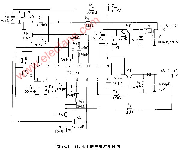 TL1451的典型應(yīng)用電路