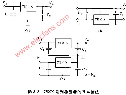 78XX系列稳压器的基本接法