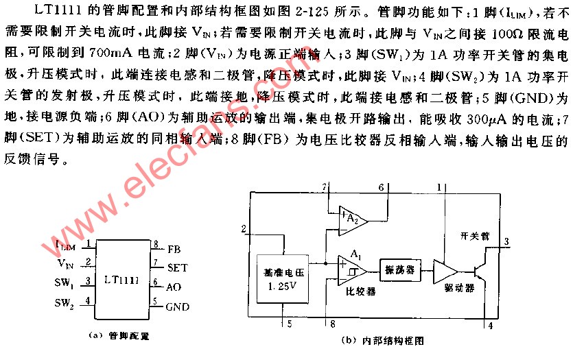 LT1111的<b class='flag-5'>管脚</b>配置和<b class='flag-5'>内部结构</b>框图