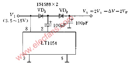 LT1054構(gòu)成的倍壓變換器電路