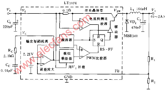 LT1076的基本使用方法电路