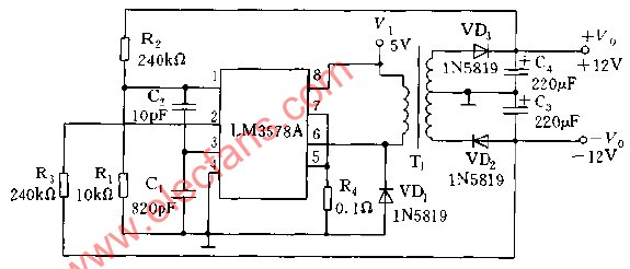 LMA3578A用做RS232<b class='flag-5'>线路</b><b class='flag-5'>电压</b><b class='flag-5'>驱动器</b>电源电路