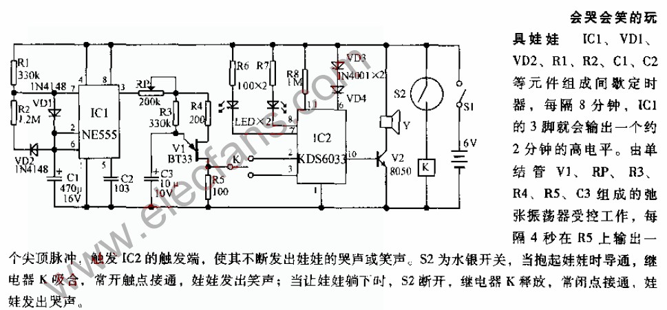 会哭会笑的玩具<b class='flag-5'>娃娃</b>电路图