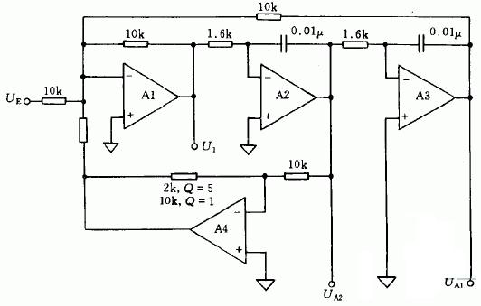 三階不對稱濾波器電路