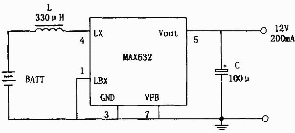 MAX632<b class='flag-5'>构成</b>的高效<b class='flag-5'>升压</b><b class='flag-5'>稳压电源</b><b class='flag-5'>电路</b>