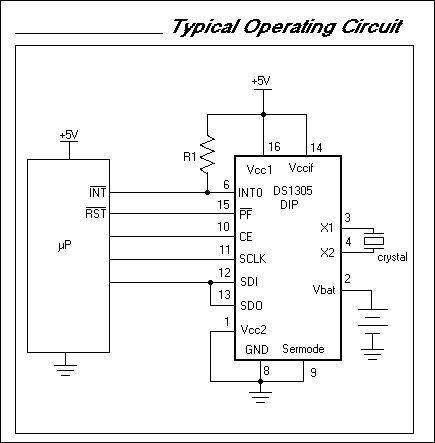 DS1305 帶有鬧鐘的串行實(shí)時(shí)時(shí)鐘(含應(yīng)用電路)