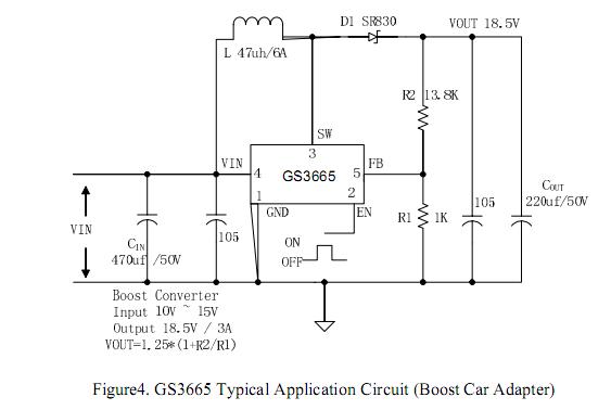 调压升压电路，升压电源，升压IC GS3665