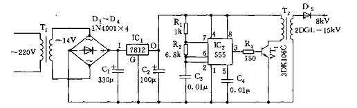 555<b class='flag-5'>高压</b><b class='flag-5'>发生器</b><b class='flag-5'>电路</b>原理