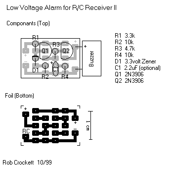 接收機(jī)電池低電壓報警電路--Receiver Battery