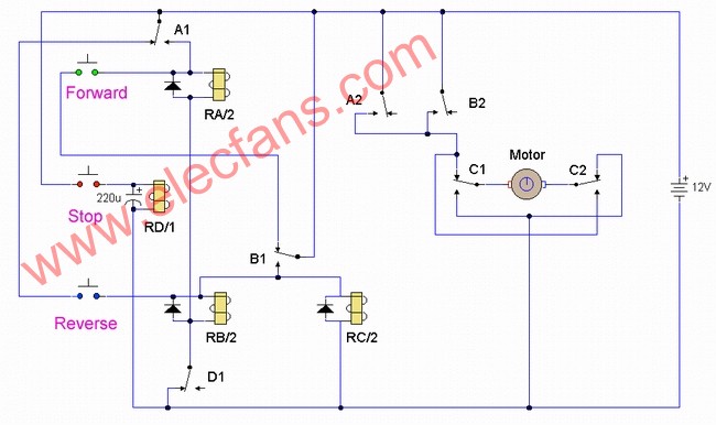 直流电动机可逆电路--DC Motor Reversing