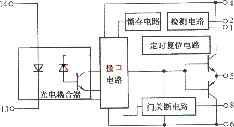 M57962AL的內(nèi)部結(jié)構(gòu)方框電路原理圖