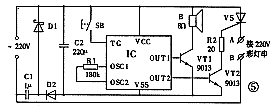 聲光電子門鈴電路原理圖