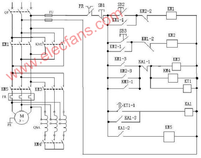 可逆自偶減壓啟動器電路