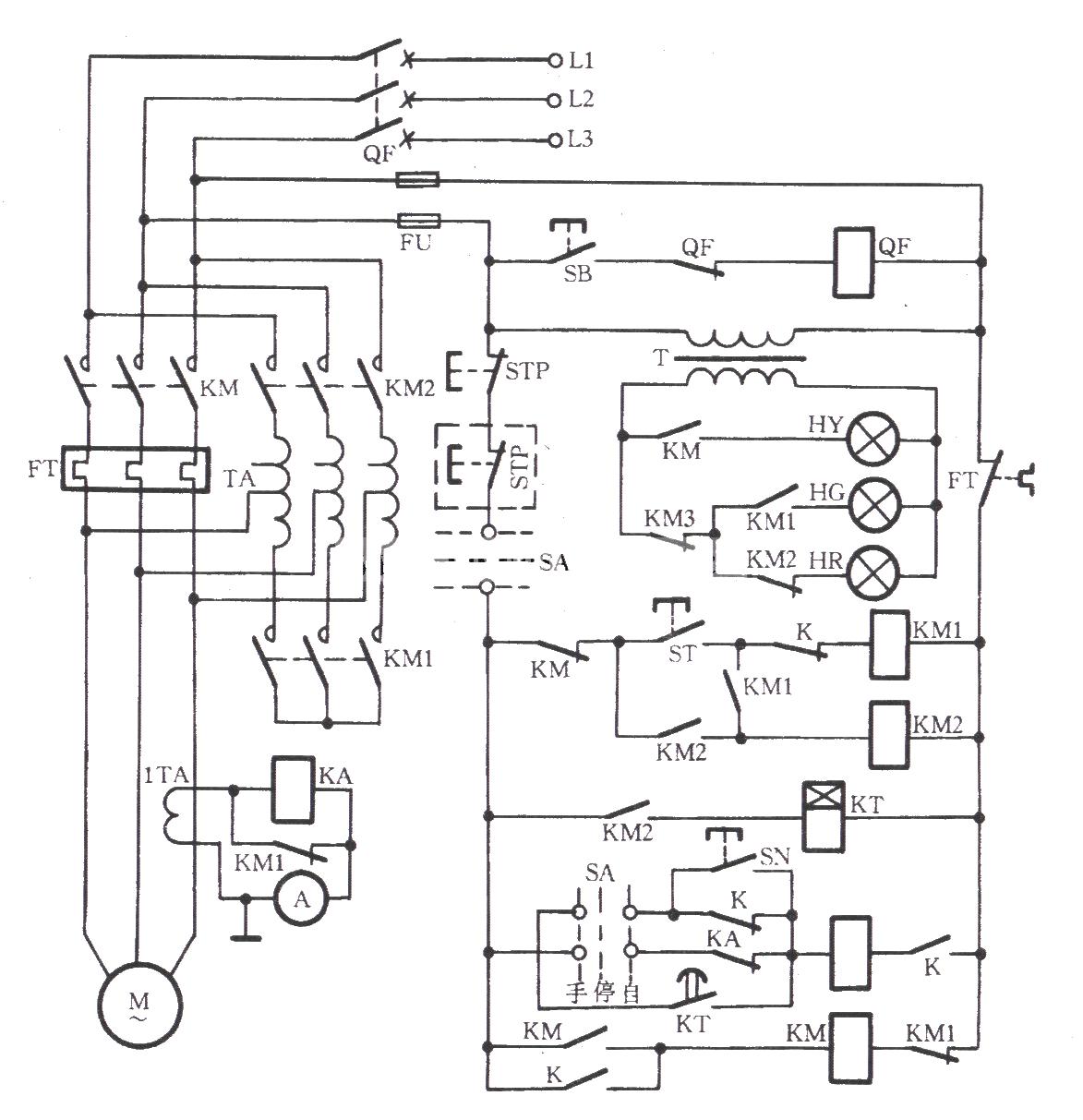 11～75型自耦降压启动电路