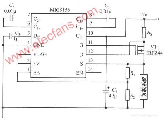 MIC5158构成的恒流源电路