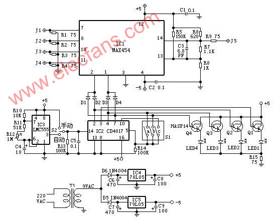 自制視頻切換器的工作原理圖