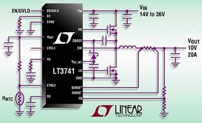凌力尔特推出同步降压型DC/DC转换器LT3741