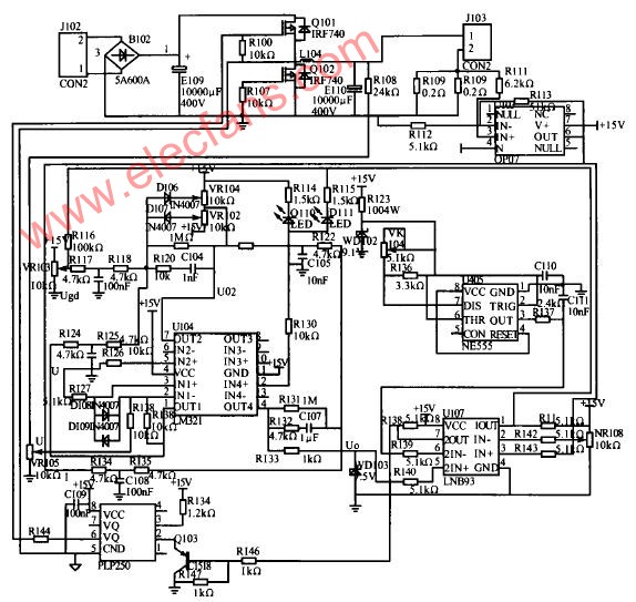 双闭环控制的充电器电路原理图