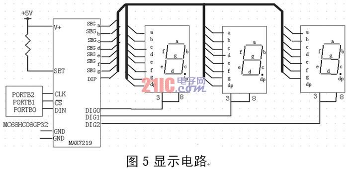 基于单片机的超声波测距仪的主要硬件电路