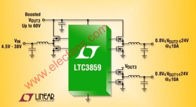 Linear 推出三输出、低静态电流同步 DC/DC 控制器