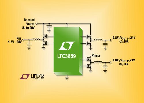 Linear推出三輸出降壓/降壓/升壓型同步DC-DC控制器