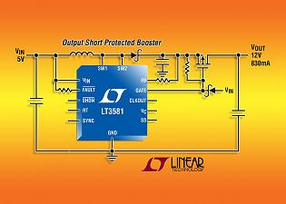 Linear推出电流模式、固定频率升压型DC/DC转换器LT