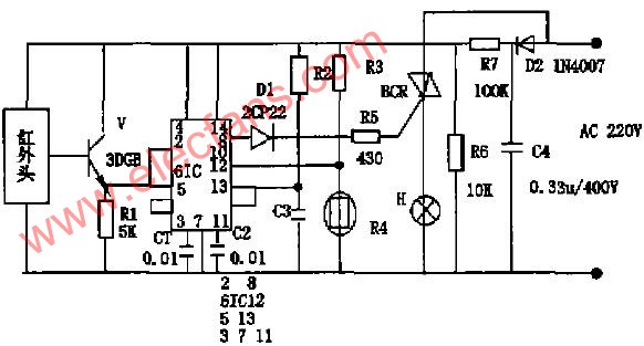 燈控器的完整電路