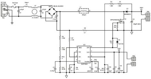 電源功率因素控制方案（NCP1654）
