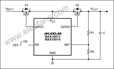 MAX16013/MAX16014过压保护/检测电路