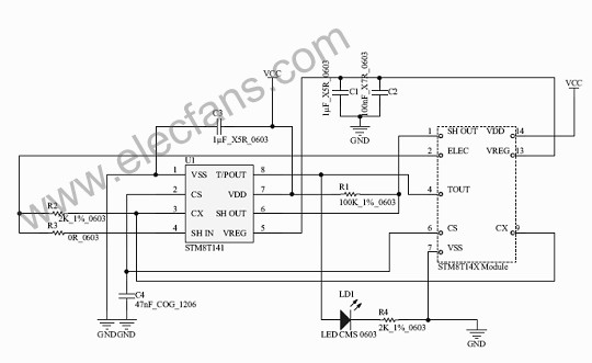 基于STM8T141設(shè)計(jì)的觸摸或<b class='flag-5'>接近</b><b class='flag-5'>檢測(cè)</b>方案