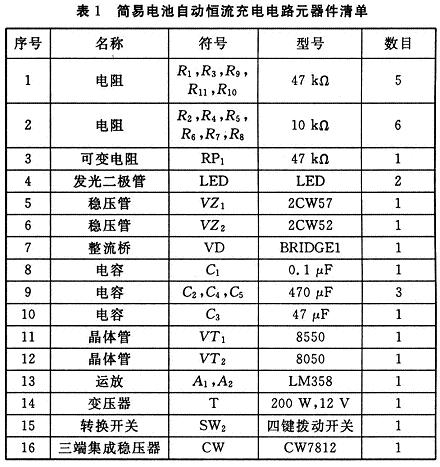 基于分立元件设计的电池自动恒流充电电路技术