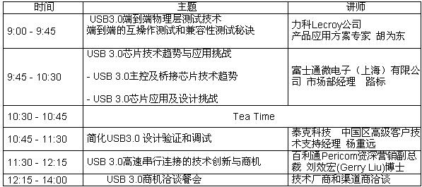 USB 3.0设计要领与应用商机研讨会