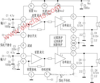 TA8205AH在車載功放中的應用