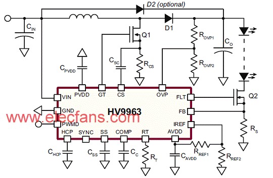 HV9963设计的高压LED驱动方案