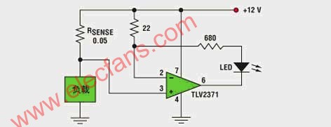 采用LED显示电流幅度的电路设计