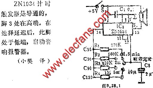 盒式磁带计时器电路图