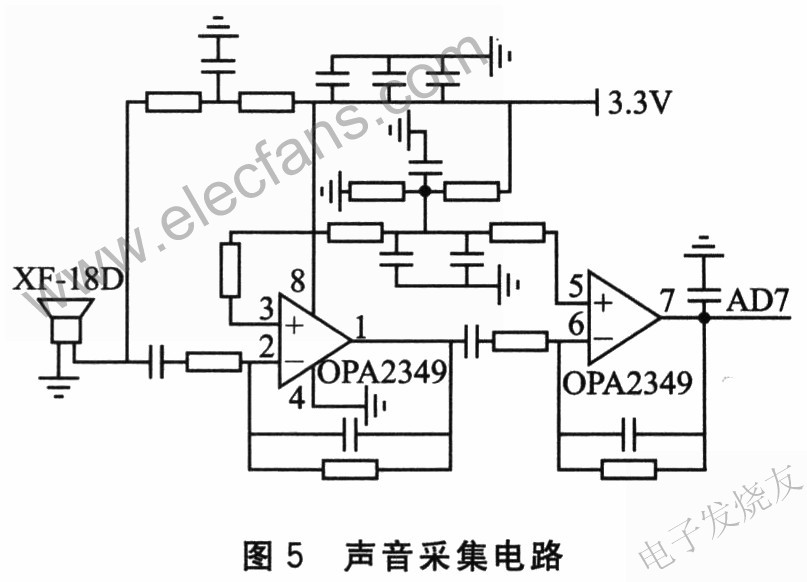 采用MAX4477的声音采集电路图