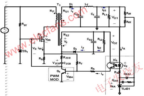RCC变压器设计及与反激电路的区别