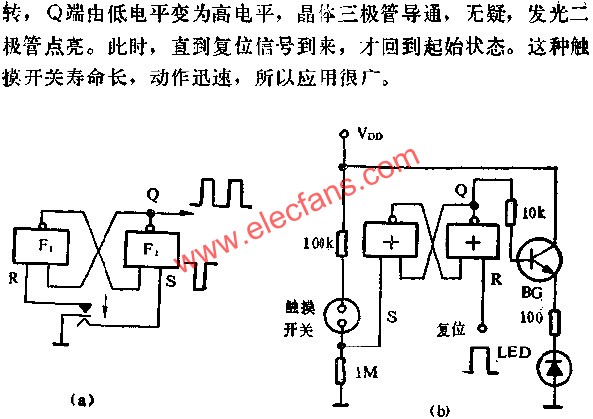 门电路组成<b class='flag-5'>触发</b>电路图