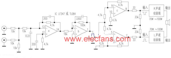 LM3886或TDA7294單功放組成的BTL功放電路