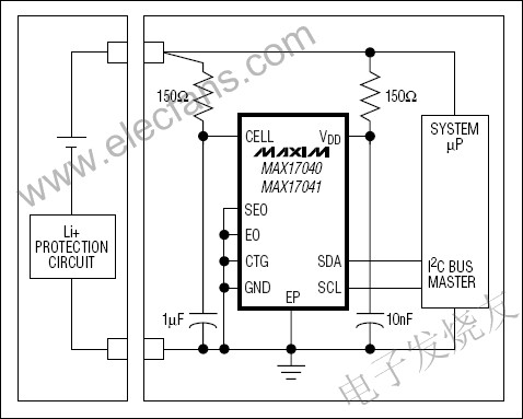 低成本1S/2S<b class='flag-5'>電量計</b><b class='flag-5'>MAX</b>17040/<b class='flag-5'>MAX</b>17041