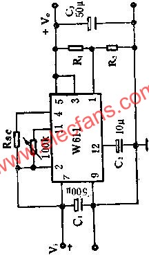 W611正電壓輸出應用線路圖