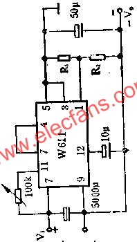 W611做负电源应用线路图