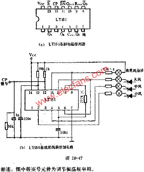 LT156时序控制电路的应用电路图