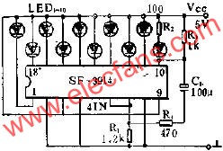 有閃光報警的線圖指示器的應用電路圖