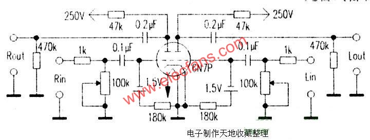 6N7P胆电路前级