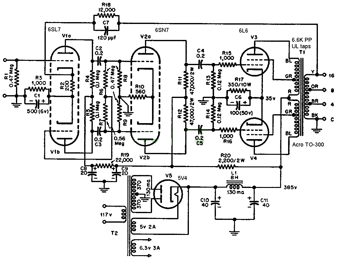6L6G(6P3P) 胆机电路