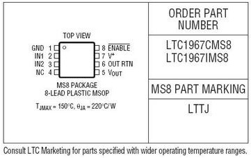 LTC1967-精准扩展带宽、RMS至DC转换器